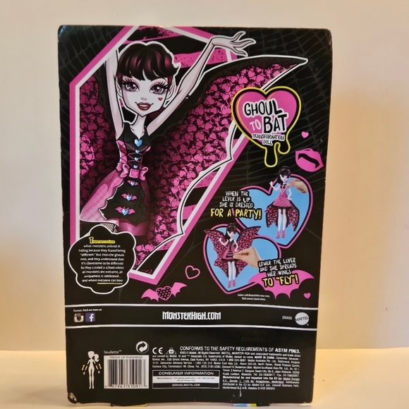 monster high Toys Monster High Ghoultobat Transformation Draculaura